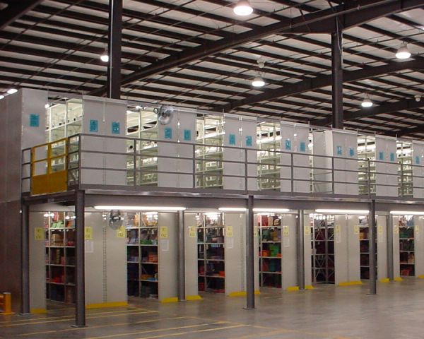 Shelving supported mezzanine